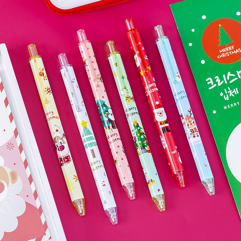 Wholesale Plastic Christmas Gifts Cartoon Press Rollerball Pen